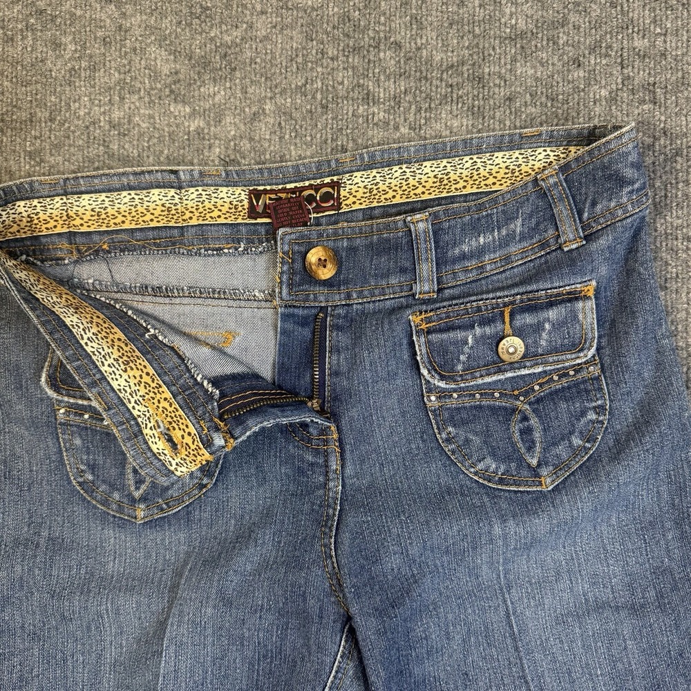 Vezucci Jeans Womens 8 Blue Bootcut Medium Wash Stretch Flap Pocket Denim(32x30) - Picture 14 of 16